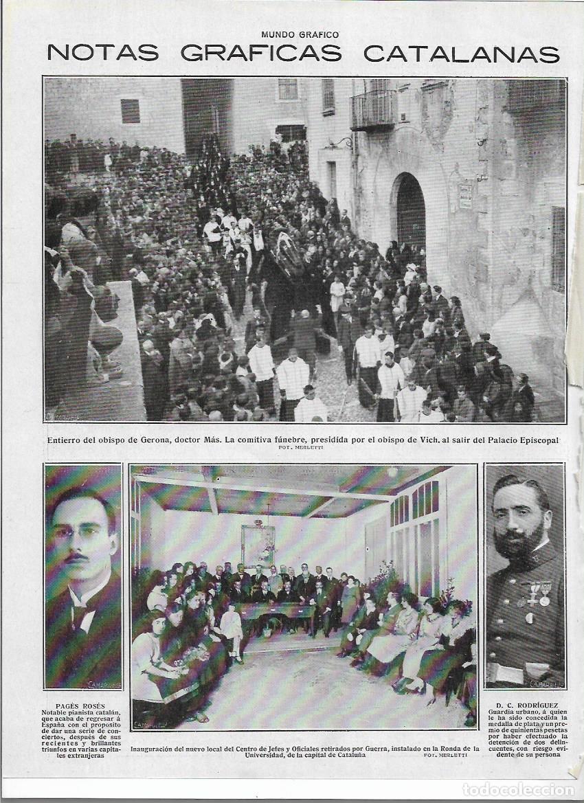 Coleccionismo: A&Ntilde;O 1920 RECORTE PRENSA BCNA INAUGURACION CENTRO JEFES OFICIALES RETIRADOS GUERRA RONDA UNIVERSIDAD