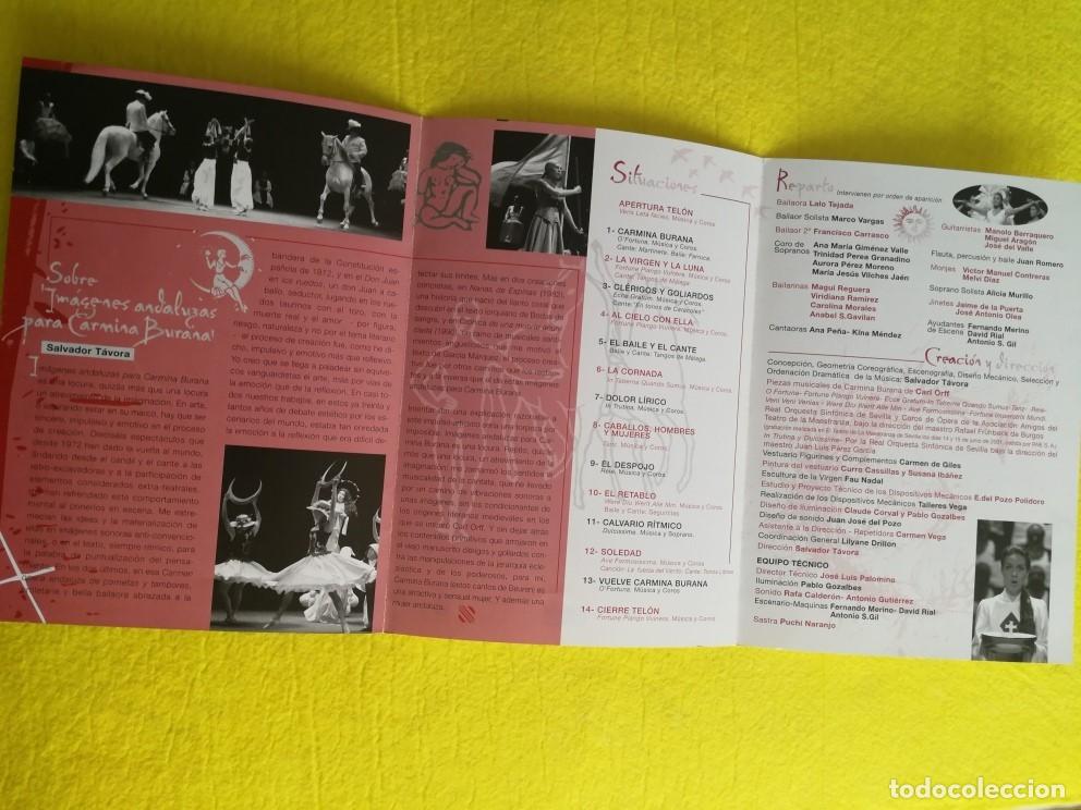 Coleccionismo: PROGRAMA DE TEATRO - CARMINA BURANA - Foto 2