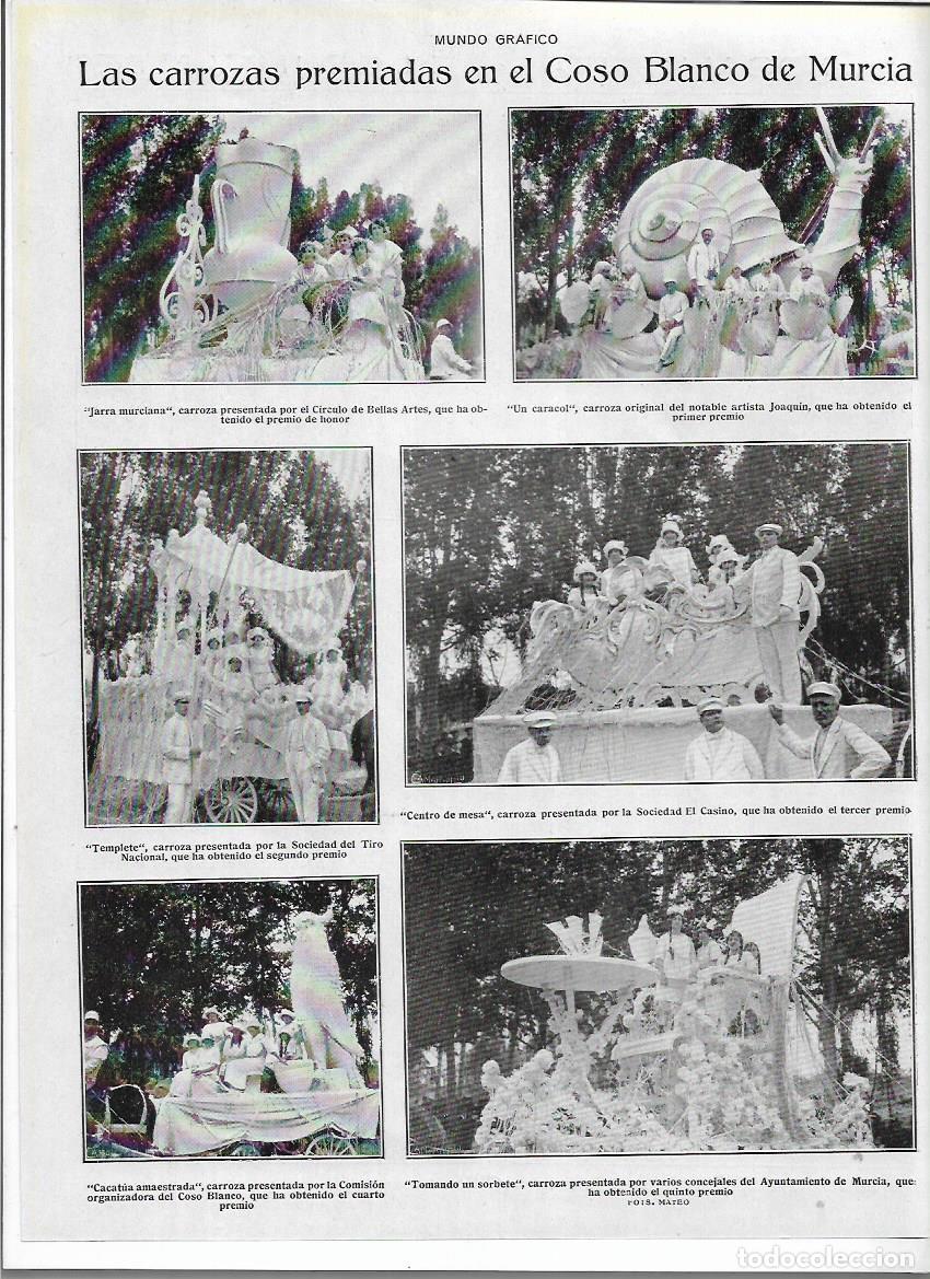 Coleccionismo: A&Ntilde;O 1920 RECORTE PRENSA MURCIA COSO BLANCO DESFILE CARROZAS PREMIADAS