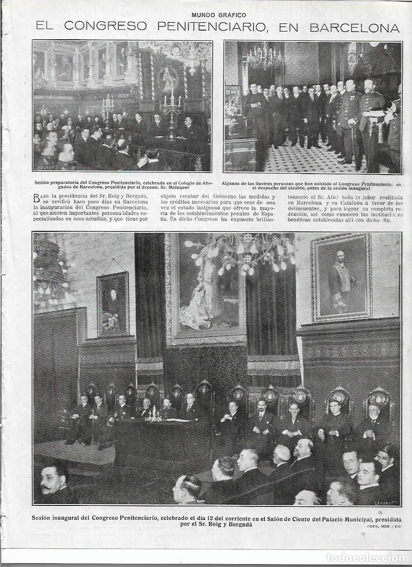 Coleccionismo: A&Ntilde;O 1920 RECORTE PRENSA BARCELONA CONGRESO PENITENCIARIO TALLERES ASILO DURAN CASA DE CORRECCION