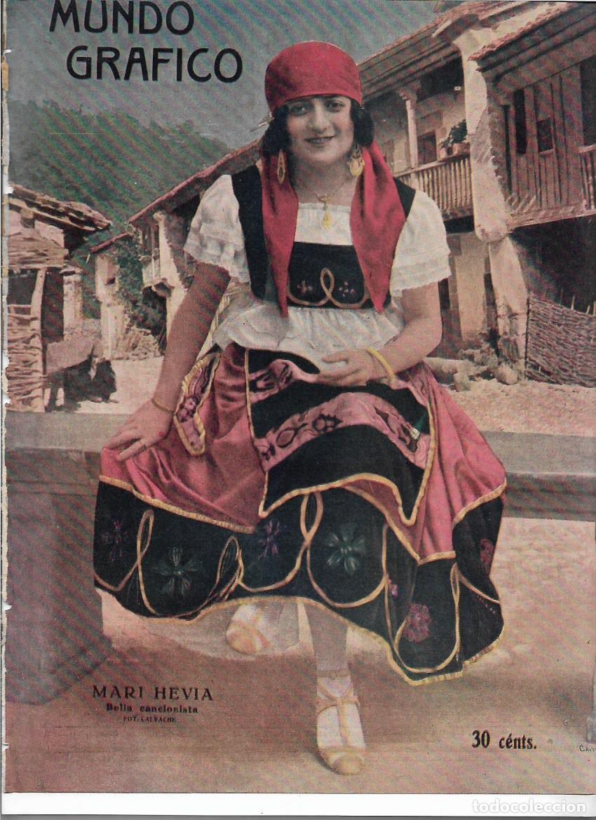 Coleccionismo: A&Ntilde;O 1920 RECORTE PRENSA MARI HEVIA ARTISTA CANTANTE CANCIONISTA FOTOGRAFIA CALVACHE