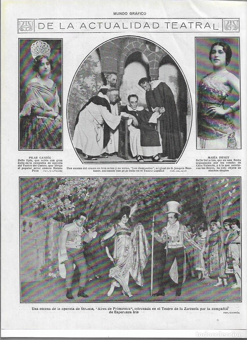 Coleccionismo: A&Ntilde;O 1920 RECORTE PRENSA TEATRO LA ZARZUELA OPERETA AIRES DE PRIMAVERA COMPA&Ntilde;IA ESPERANZA IRIS