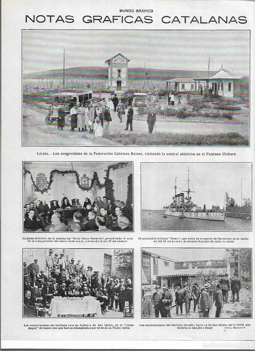 Coleccionismo: 1920 RECORTE PRENSA LLEIDA CENTRAL ELECTRICA PANTANO UTXESA CONGRESISTAS FEDERACION CATALANA BALEAR