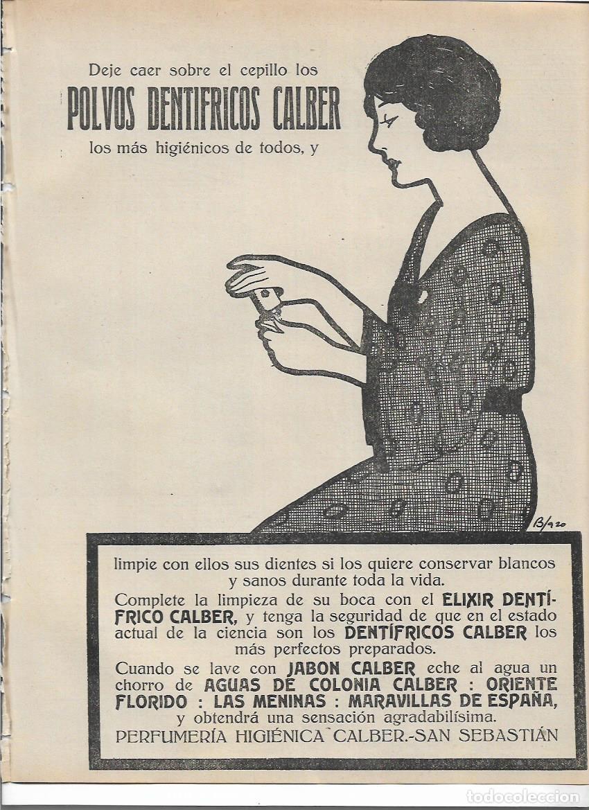 Coleccionismo: A&Ntilde;O 1920 RECORTE PRENSA PUBLICIDAD DENTIFRICO POLVOS DENTIFRICOS CALBER PERFUMERIA HIGIENICA CALBER
