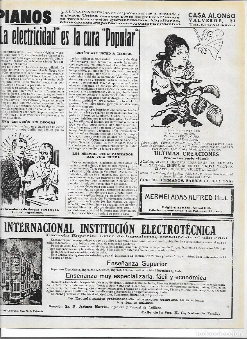 Coleccionismo: A&Ntilde;O 1920 RECORTE PRENSA PUBLICIDAD CORTES HERMANOS SARRIA CREACIONES IDEAL BELLEZA PECA CURA