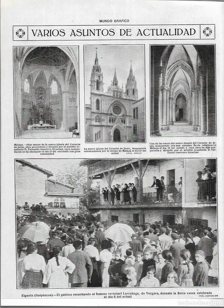 Coleccionismo: A&Ntilde;O 1920 RECORTE PRENSA ELGUETA GUIPUZCOA FIESTA VASCA VERSOLARI LARRA&Ntilde;AGA DE VERGARA PLAZA