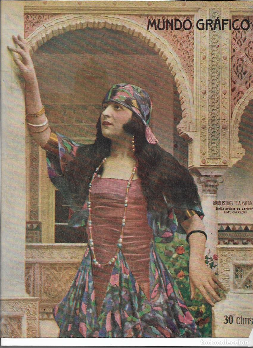 Collecting paper: A&Ntilde;O 1920 RECORTE PRENSA ANGUSTIAS LA GITANA ARTISTA DE VARIETES FOTOGRAFIA CALVACHE