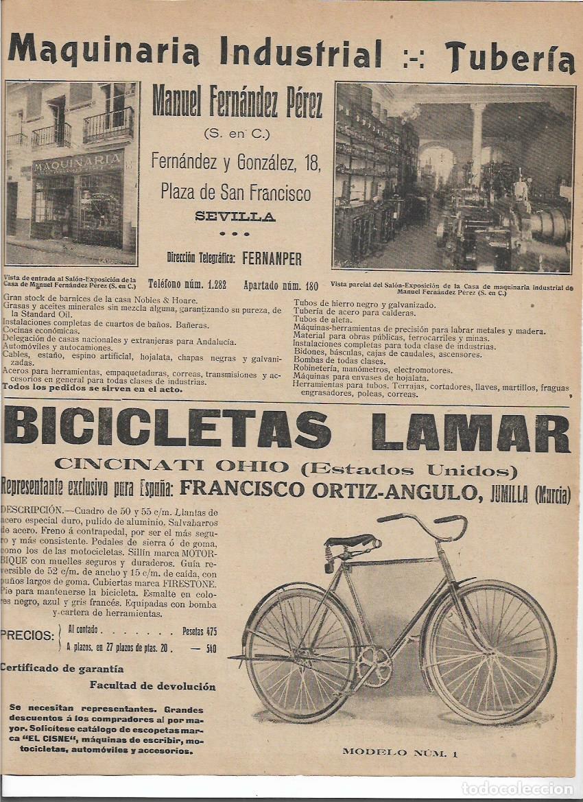Sammelleidenschaft Papier: A&Ntilde;O 1920 RECORTE PRENSA MANUEL FERNANDEZ PEREZ MAQUINARIA INDUSTRIAL TUBERIA SEVILLA