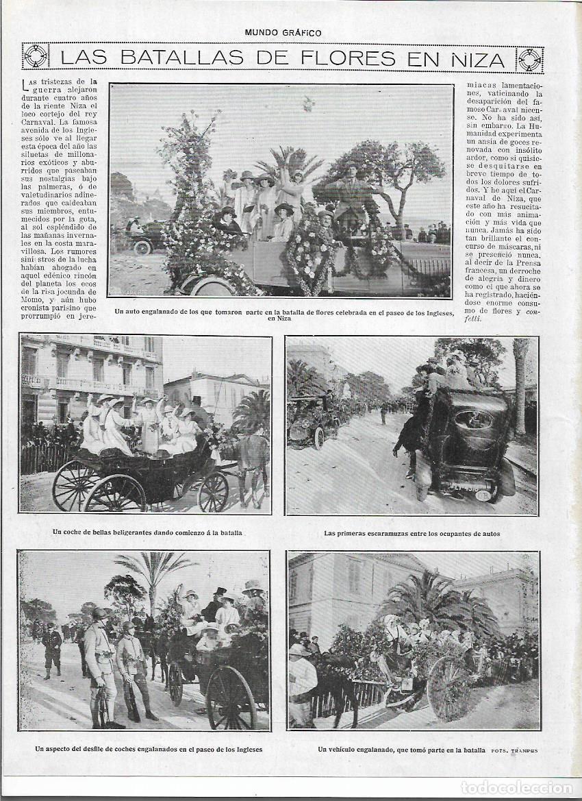 Sammelleidenschaft Papier: A&Ntilde;O 1920 RECORTE PRENSA NIZA BATALLA DE LAS FLORES DESFILE DE CARROZAS