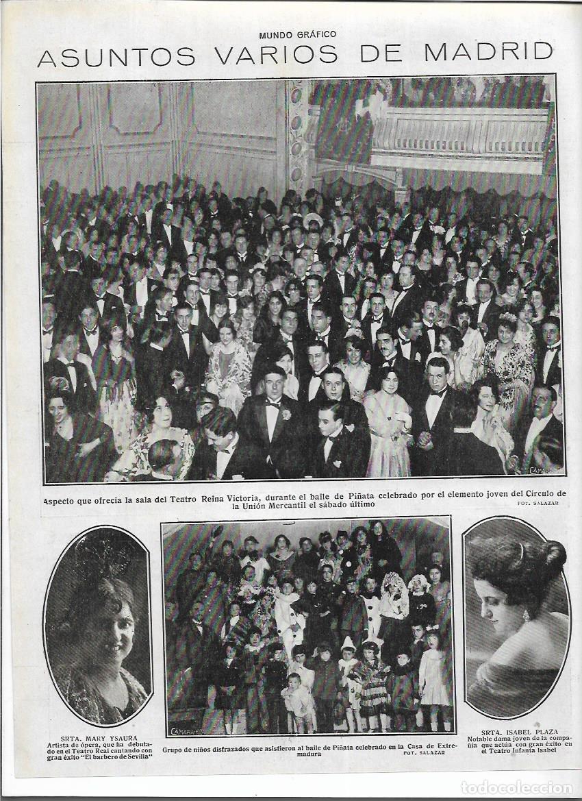 Sammelleidenschaft Papier: A&Ntilde;O 1920 RECORTE PRENSA MADRID BAILE DE PI&Ntilde;ATA EN EL TEATRO REINA VICTORIA