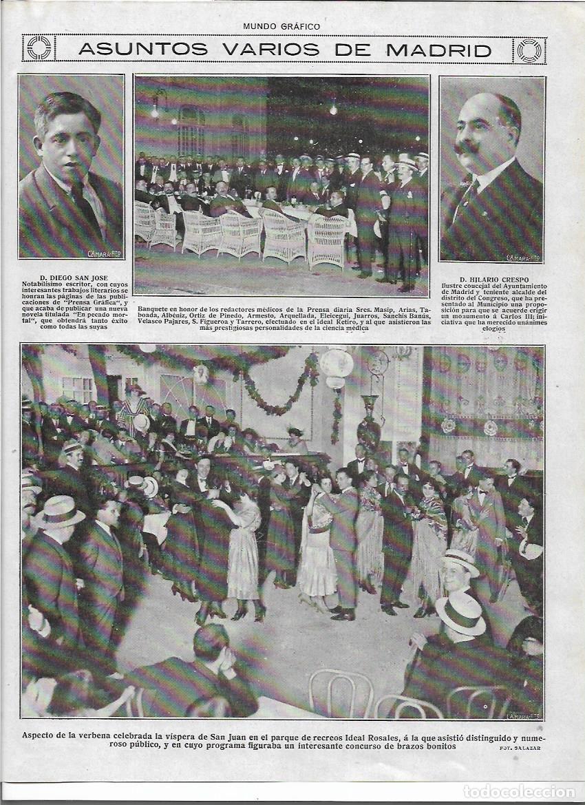 Sammelleidenschaft Papier: A&Ntilde;O 1919 RECORTE PRENSA MADRID VERBENA DE SAN JUAN BAILE PARQUE DE RECREOS IDEAL ROSALES