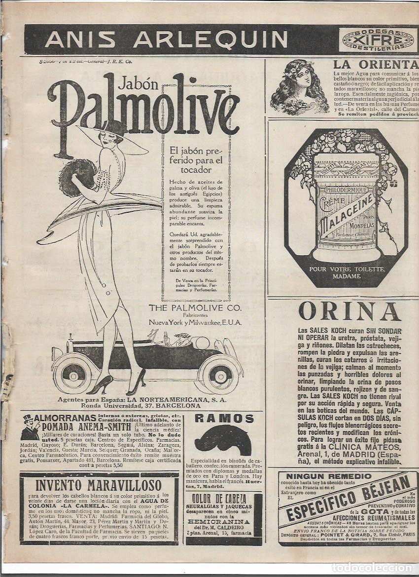 Sammelleidenschaft Papier: A&Ntilde;O 1919 RECORTE PRENSA PUBLICIDAD JABON PALMOLIVE