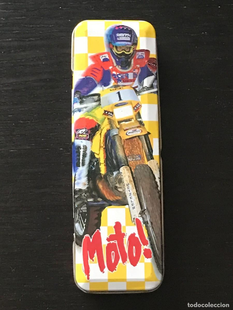 Sammeln: ESTUCHE ESCOLAR PLUMIER LATA - MOTO MOTOCROSS ENDURO - CAJA BOLIGRAFO PLUMA