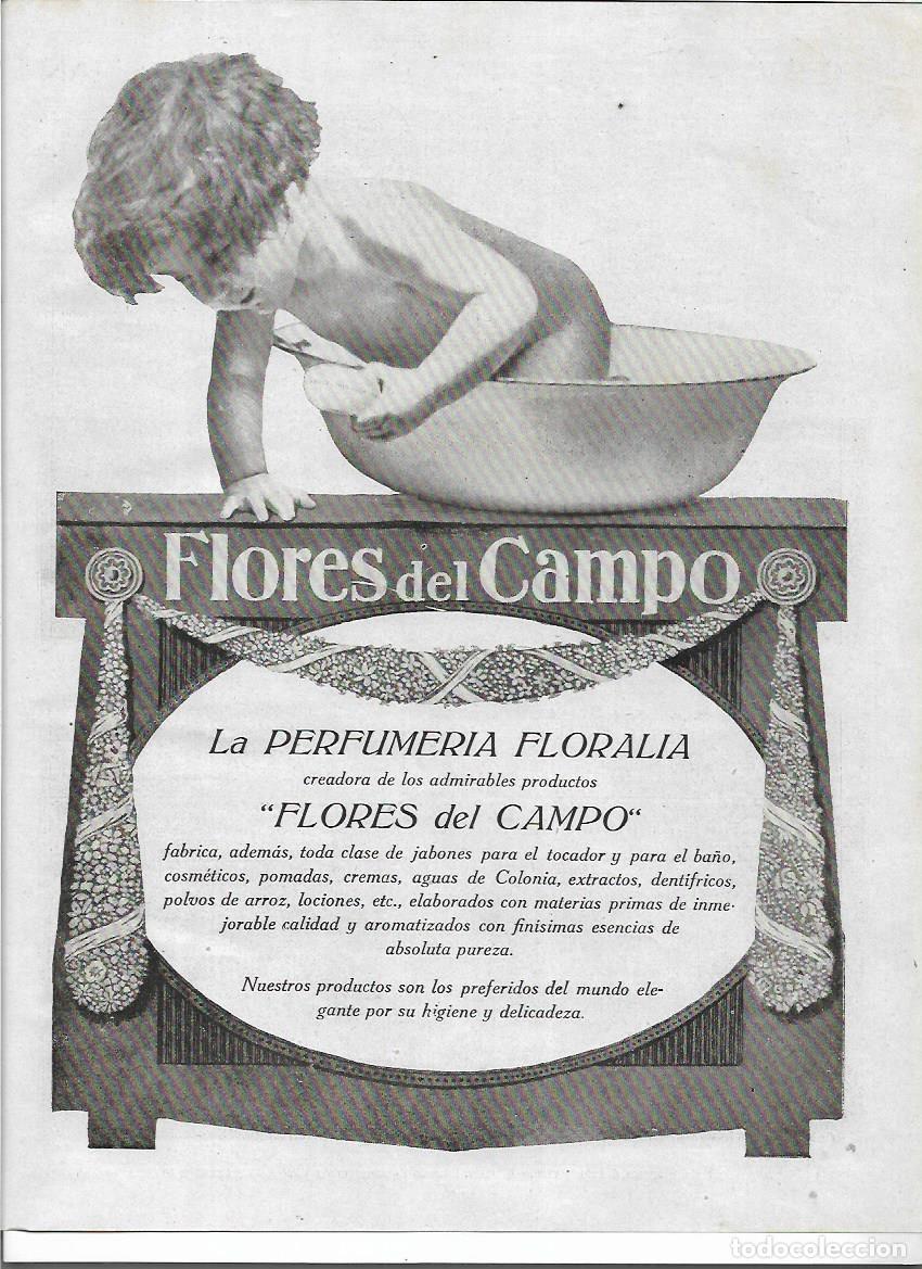 Sammelleidenschaft Papier: A&Ntilde;O 1919 RECORTE PRENSA PUBLICIDAD FLORES DEL CAMPO PERFUMERIA FLORALIA JABON COLONIA HIGIENE