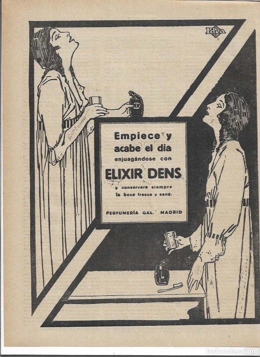 Sammelleidenschaft Papier: A&Ntilde;O 1919 RECORTE PRENSA PUBLICIDAD ELIXIR DENS CUIDADO DIENTES DENTADURA PERFUMERIA GAL MADRID