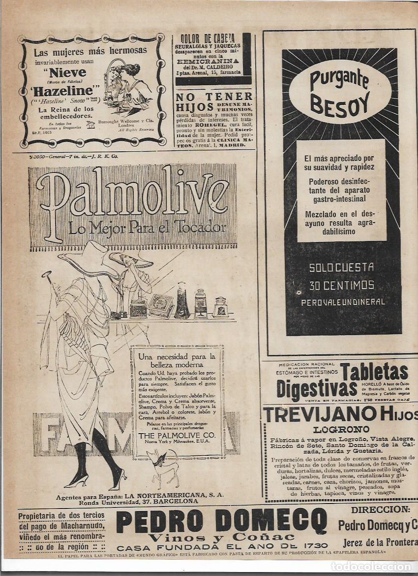 Sammelleidenschaft Papier: A&Ntilde;O 1919 RECORTE PRENSA PUBLICIDAD JABON PALMOLIVE