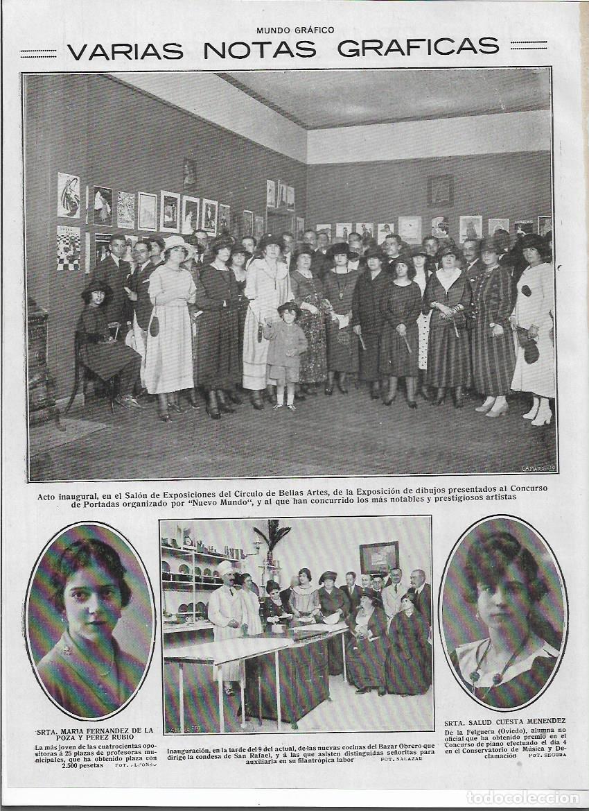 Sammelleidenschaft Papier: A&Ntilde;O 1919 RECORTE PRENSA INAUGURACION DE LA COCINA DEL BAZAR OBRERO DIRECTORA CONDESA DE SAN RAFAEL