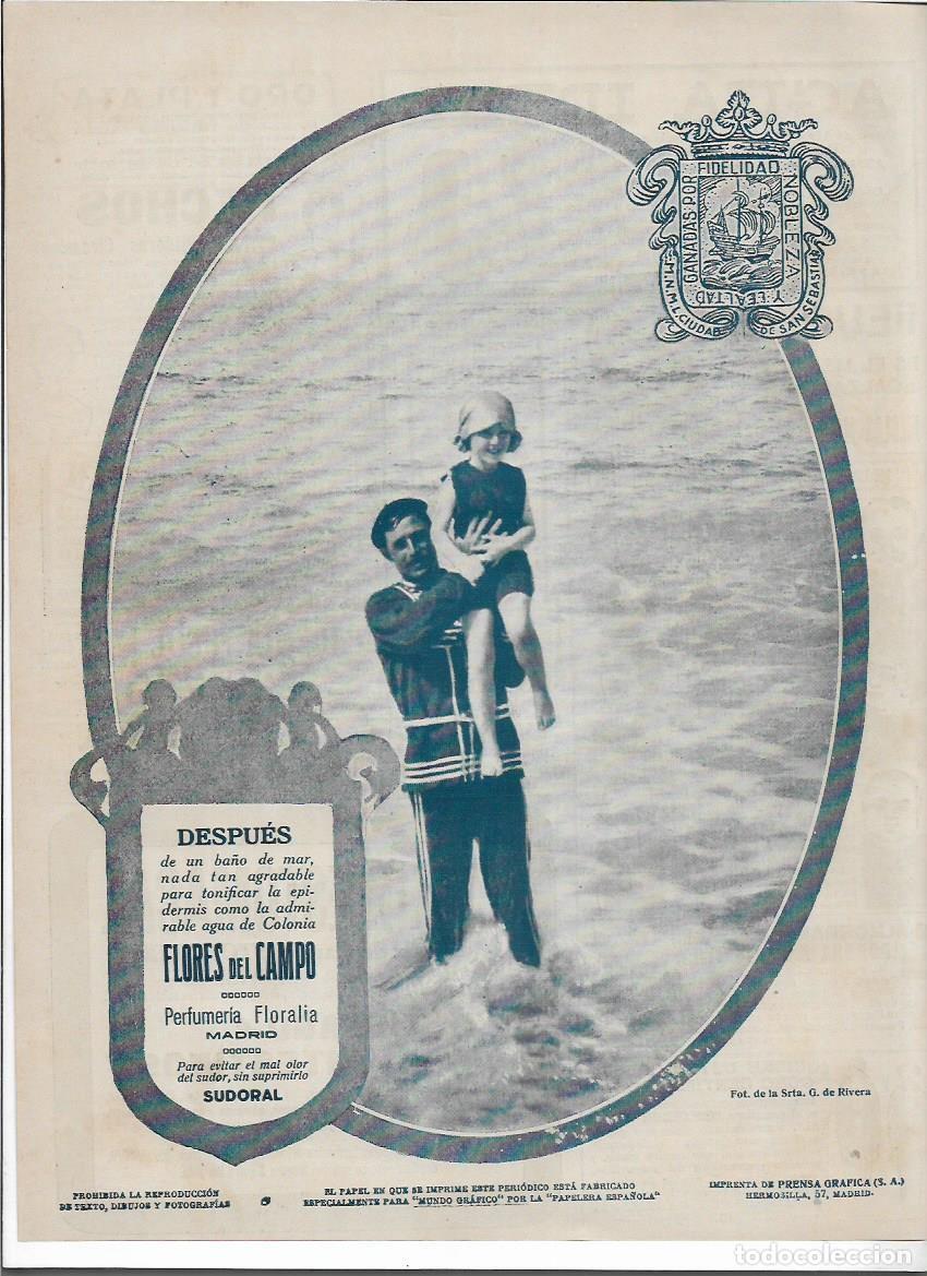 Sammelleidenschaft Papier: A&Ntilde;O 1919 RECORTE PRENSA PUBLICIDAD FLORES DEL CAMPO PERFUMERIA FLORALIA JABON COLONIA HIGIENE
