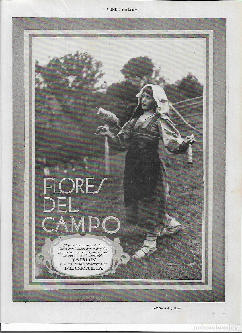 Sammelleidenschaft Papier: A&Ntilde;O 1919 RECORTE PRENSA PUBLICIDAD JABON FLORES DEL CAMPO PERFUMERIA FLORALIA FOTO J MURO