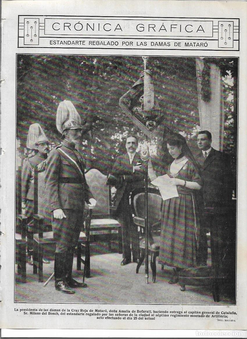 Sammelleidenschaft Papier: A&Ntilde;O 1919 RECORTE PRENSA CRUZ ROJA DE MATARO PRESIDENTA AMALIA DE BOFARULL ENTREGA ESTANDARTE MILANS