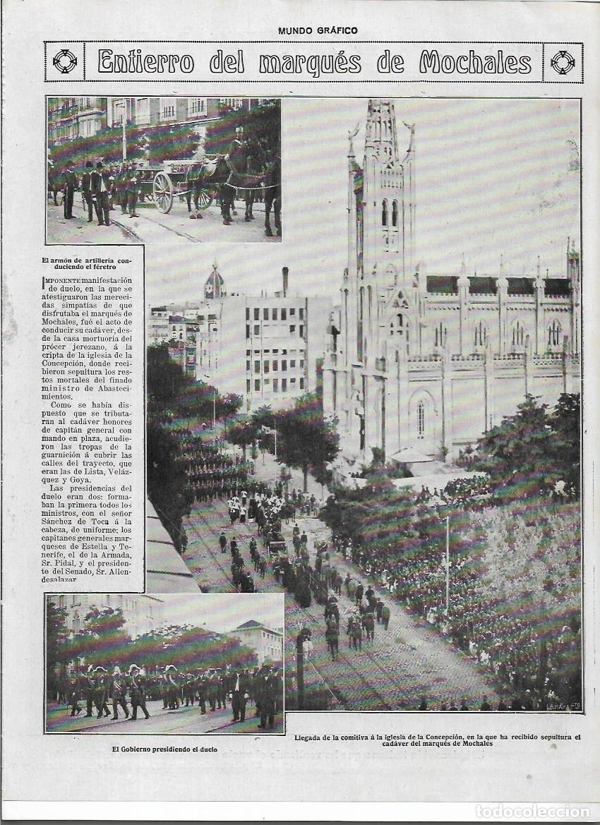 Sammelleidenschaft Papier: A&Ntilde;O 1919 RECORTE PRENSA MADRID ENTIERRO DEL MARQUES DE MOCHALES COMITIVA FUNEBRE ARMON ARTILLERIA