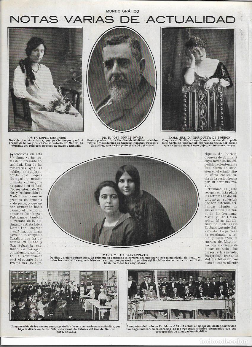 Colecionismo: A&Ntilde;O 1919 RECORTE PRENSA PARISIANA BANQUETE HOMENAJE AL DOCTOR SANTIAGO SALAZAR