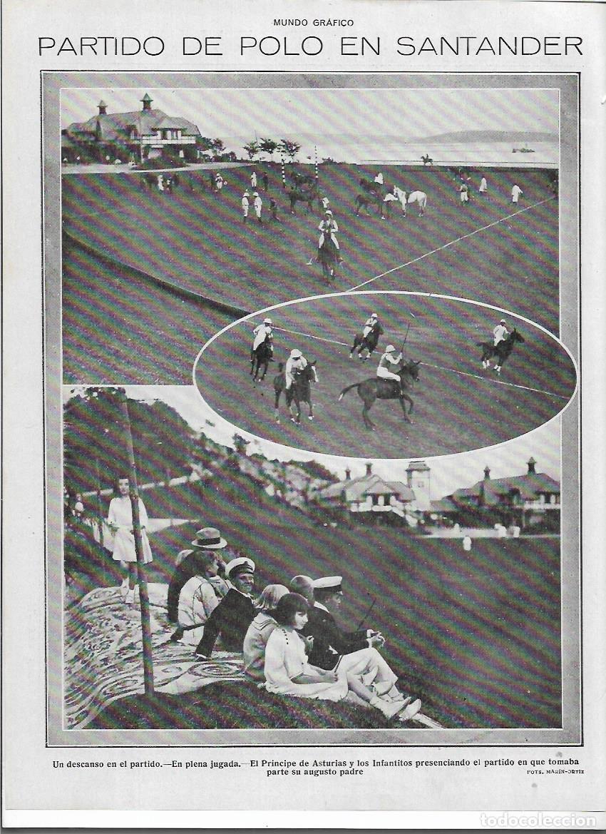 Colecionismo: A&Ntilde;O 1919 RECORTE PRENSA DEPORTES SANTANDER PARTIDO DE POLO PRESENCIA PRINCIPE DE ASTURIAS