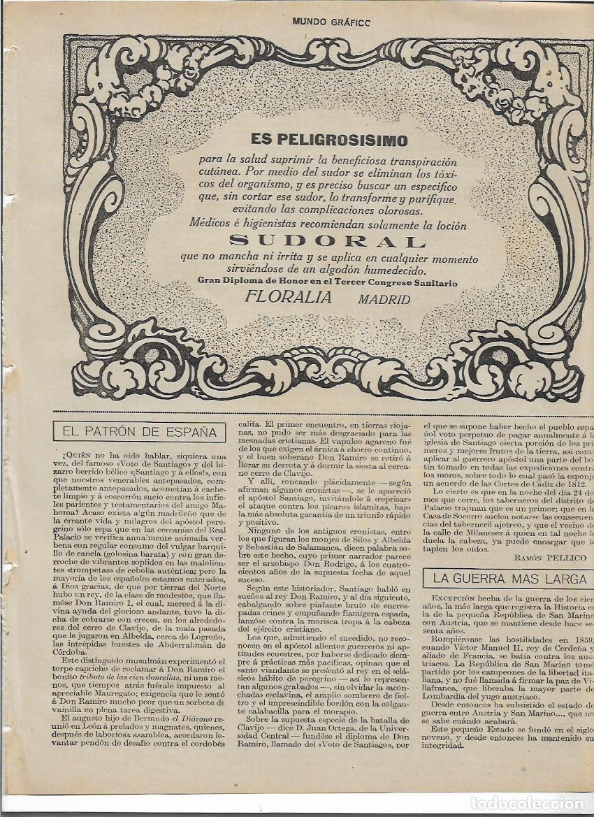 Colecionismo: A&Ntilde;O 1919 RECORTE PRENSA PUBLICIDAD SUDORAL DESODORANTE PERFUMERIA FLORALIA MADRID