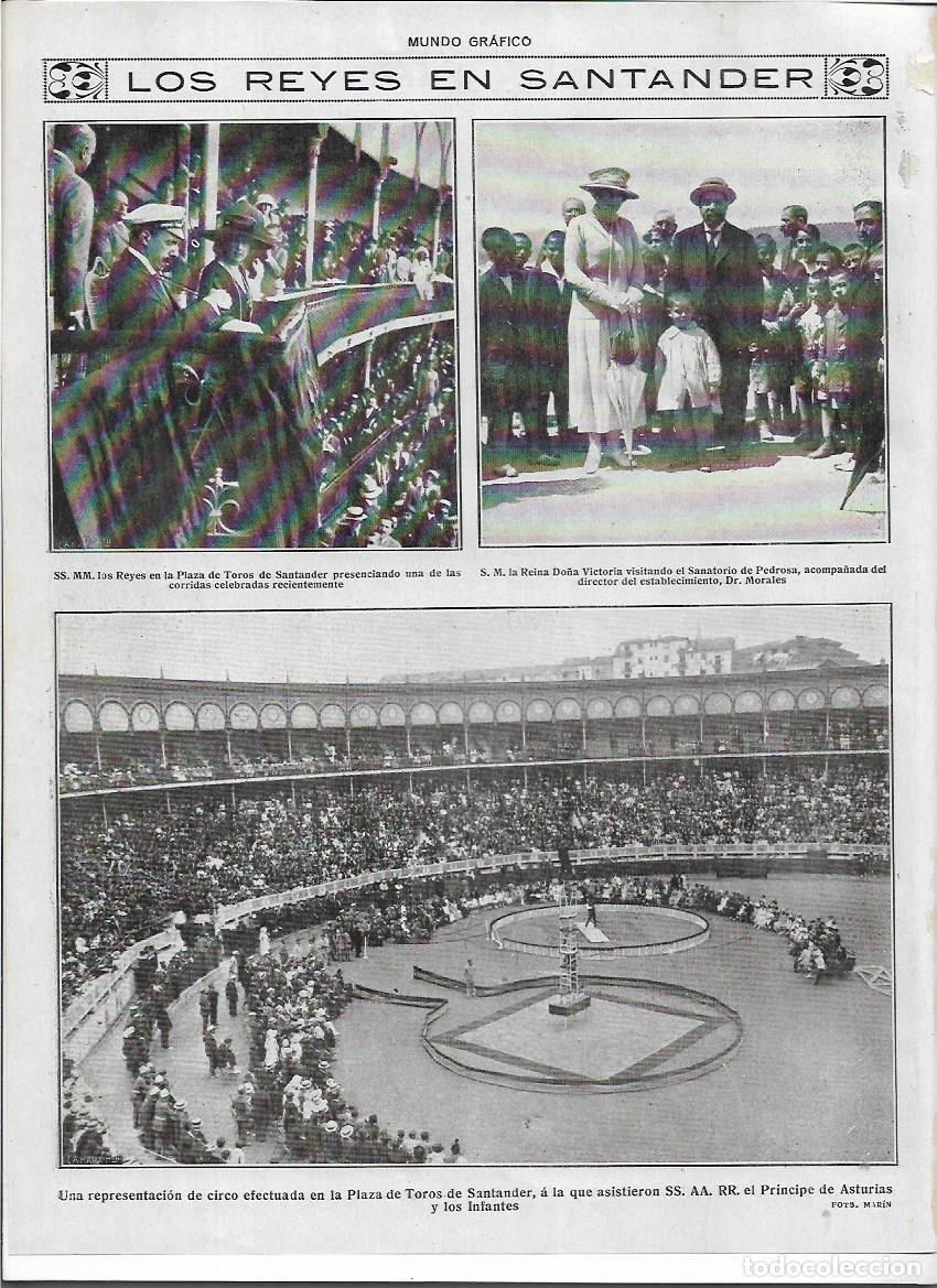 Colecionismo: A&Ntilde;O 1919 RECORTE PRENSA SANTANDER REPRESENTACION DE CIRCO EN LA PLAZA DE TOROS ASISTENCIA PRINCIPE