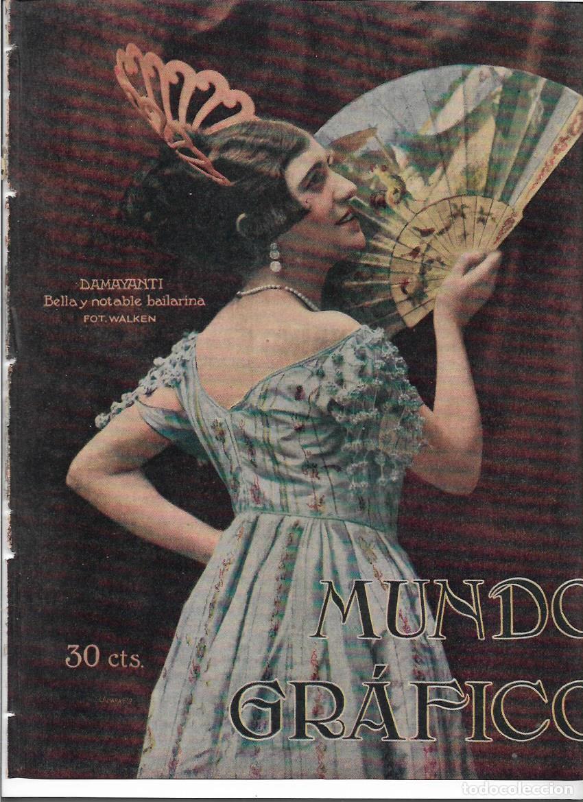 Colecionismo: A&Ntilde;O 1919 RECORTE PRENSA DAMAYANTI ARTISTA BAILARINA FOTOGRAFIA WALKEN