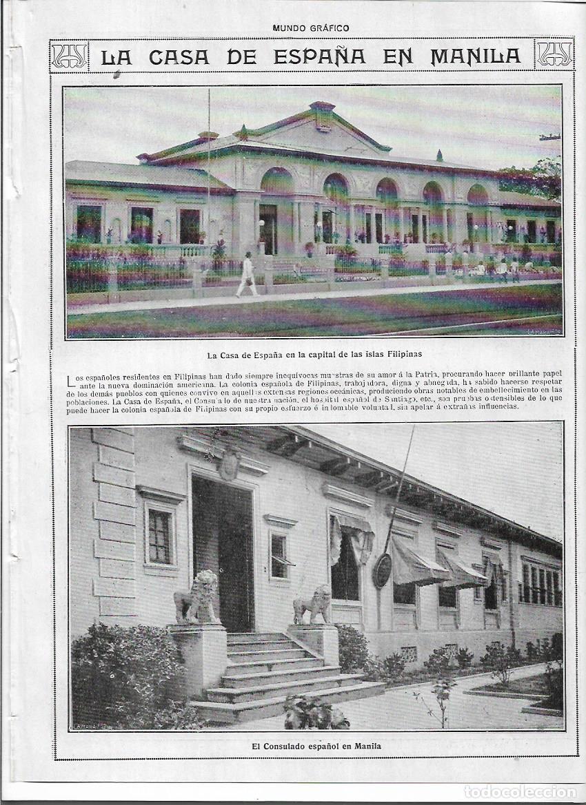 Colecionismo: A&Ntilde;O 1919 RECORTE PRENSA FILIPINAS LA CASA DE ESPA&Ntilde;A EN MANILA CONSULADO ESPA&Ntilde;OL