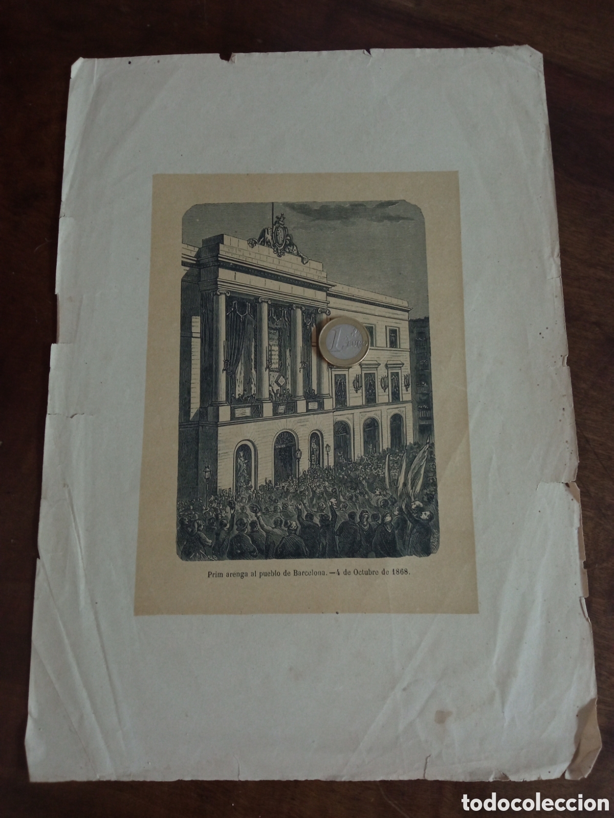 Coleccionismo: General Prim en Barcelona 1868 - Foto 1