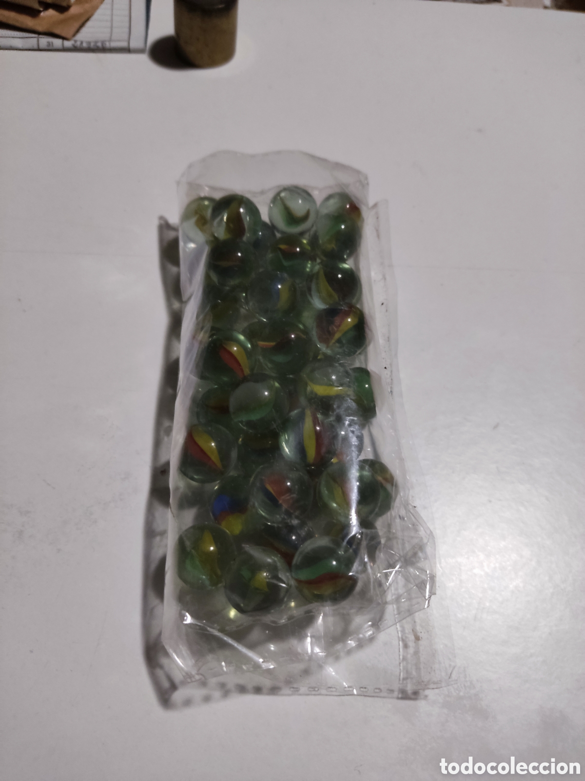 Coleccionismo: Bolsa con canicas - Foto 1