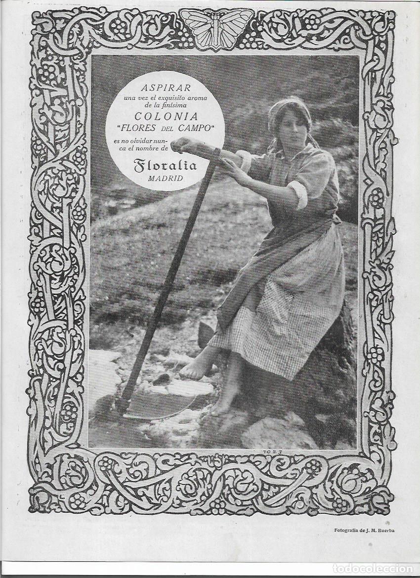 Colecionismo: A&Ntilde;O 1919 RECORTE PRENSA PUBLICIDAD COLONIA FLORES DEL CAMPO PERFUMERIA FLORALIA FOTOGRAFIA BUERBA