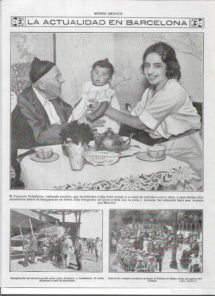 Colecionismo: A&Ntilde;O 1919 RECORTE PRENSA ESCULTURA ESCULTOR VENANCIO VALLMITJANA Y FAMILIA FOTOGRAFIA MERLETTI