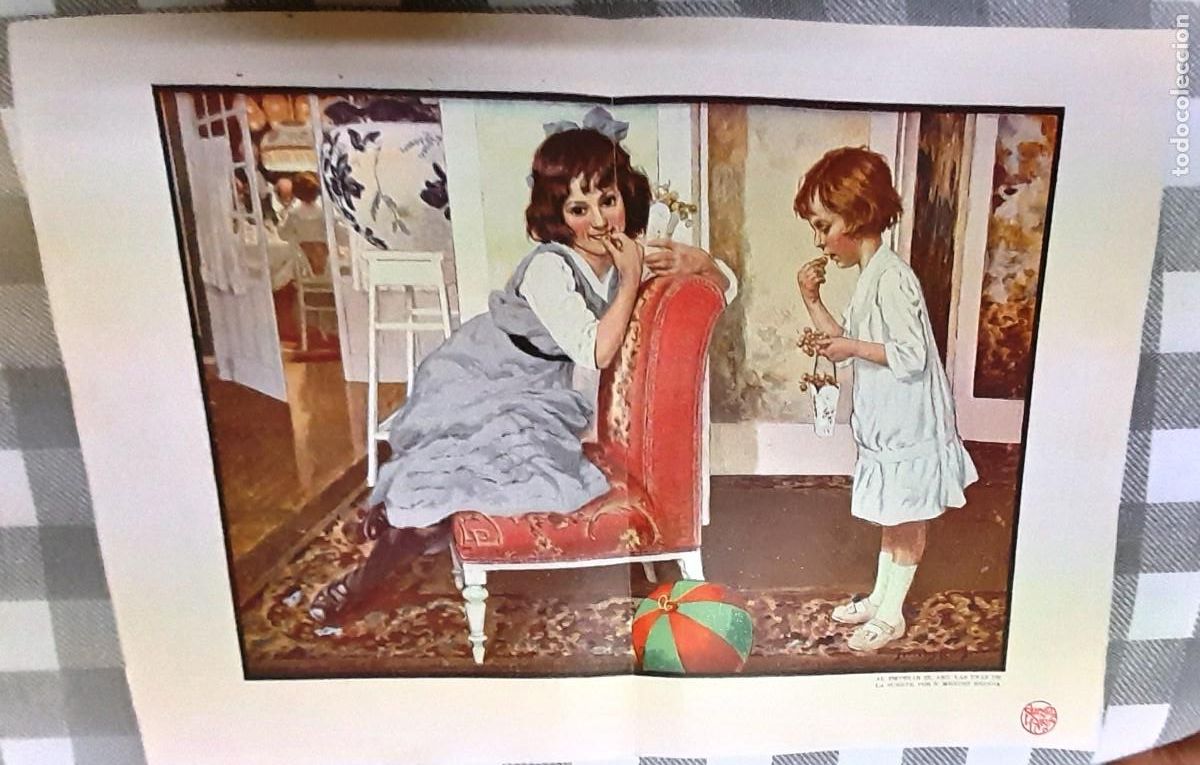 Collecting paper: ANTIGUO BLANCO Y NEGRO PRECIOSA LAMINA A&Ntilde;O NUEVO 12 UVAS N. MENDEZ BRINGA