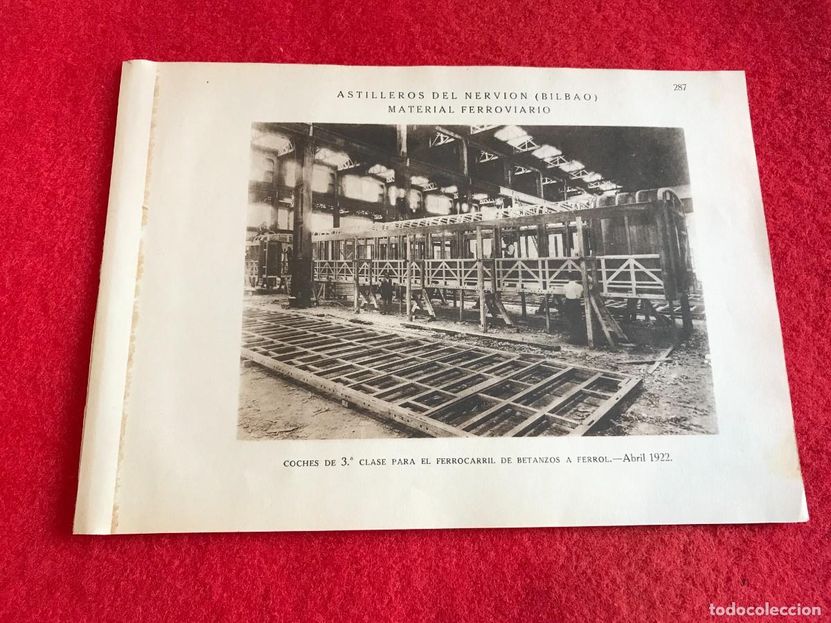 Sammelleidenschaft Papier: L&Aacute;MINA. ASTILLEROS DEL NERVI&Oacute;N. BILBAO. MATERIAL FERROVIARIO. 25 X 18. FERROCARRIL BETANZOS A FERROL
