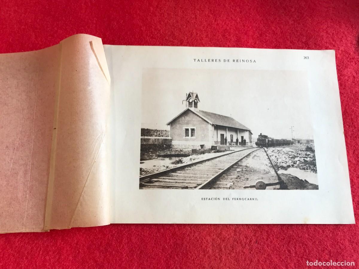 Collecting paper: L&Aacute;MINA. TALLERES DE REINOSA. 25 X 18. ESTACI&Oacute;N DEL FERROCARRIL. 1922