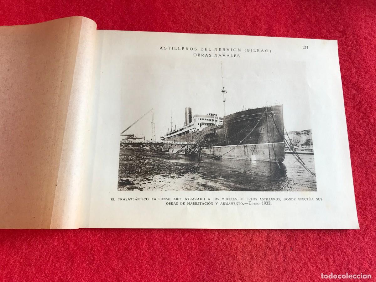 Collectionnisme: L&Aacute;MINA. ASTILLEROS DEL NERVI&Oacute;N. BILBAO. 25 X 18. EL TRASATL&Aacute;NTICO ALFONSO XIII... 1922