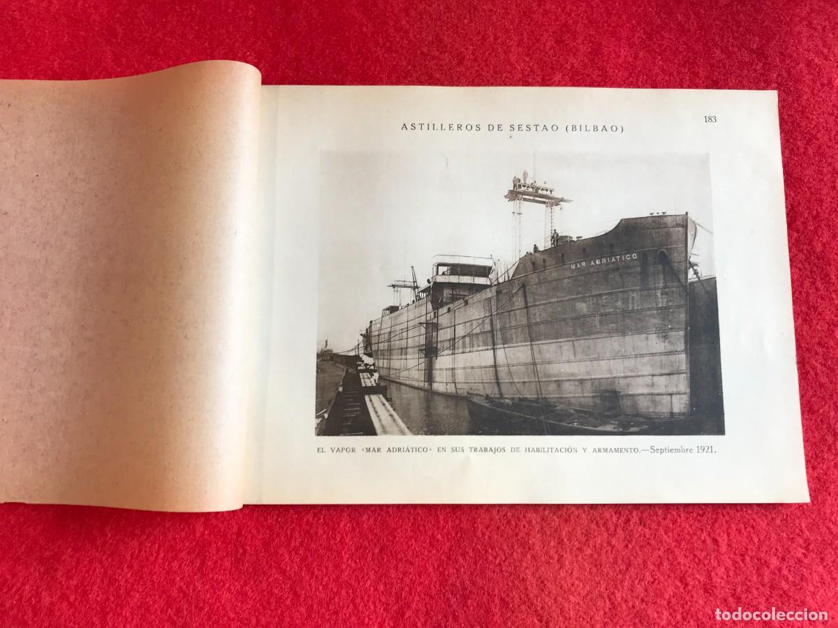 Collecting paper: L&Aacute;MINA. ASTILLEROS DE SESTAO, BILBAO. 25 X 18. EL VAPOR MAR ADRI&Aacute;TICO.... 1922