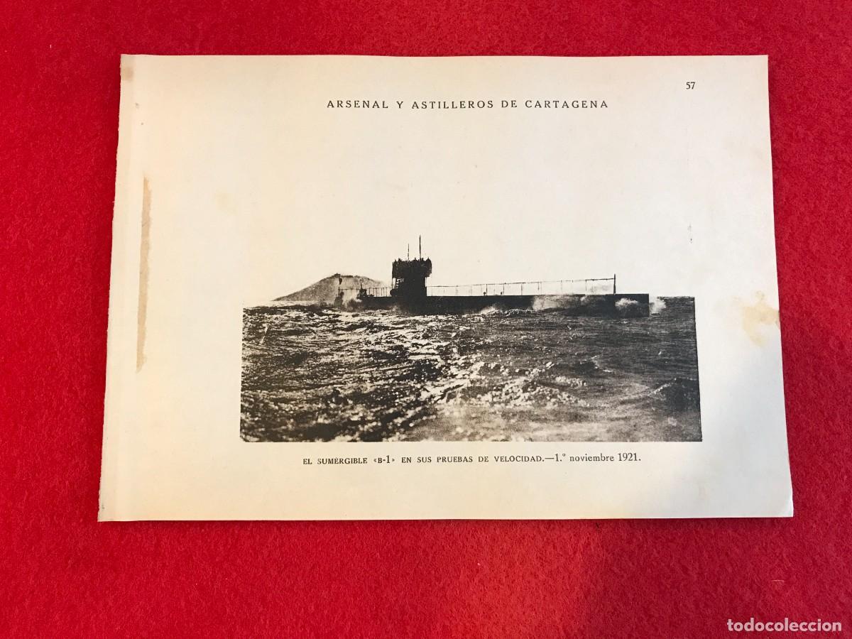 Collezionismo: L&Aacute;MINA. ARSENAL DE CARTAGENA. 25 X 18. SUMERGIBLE B-1... 1921