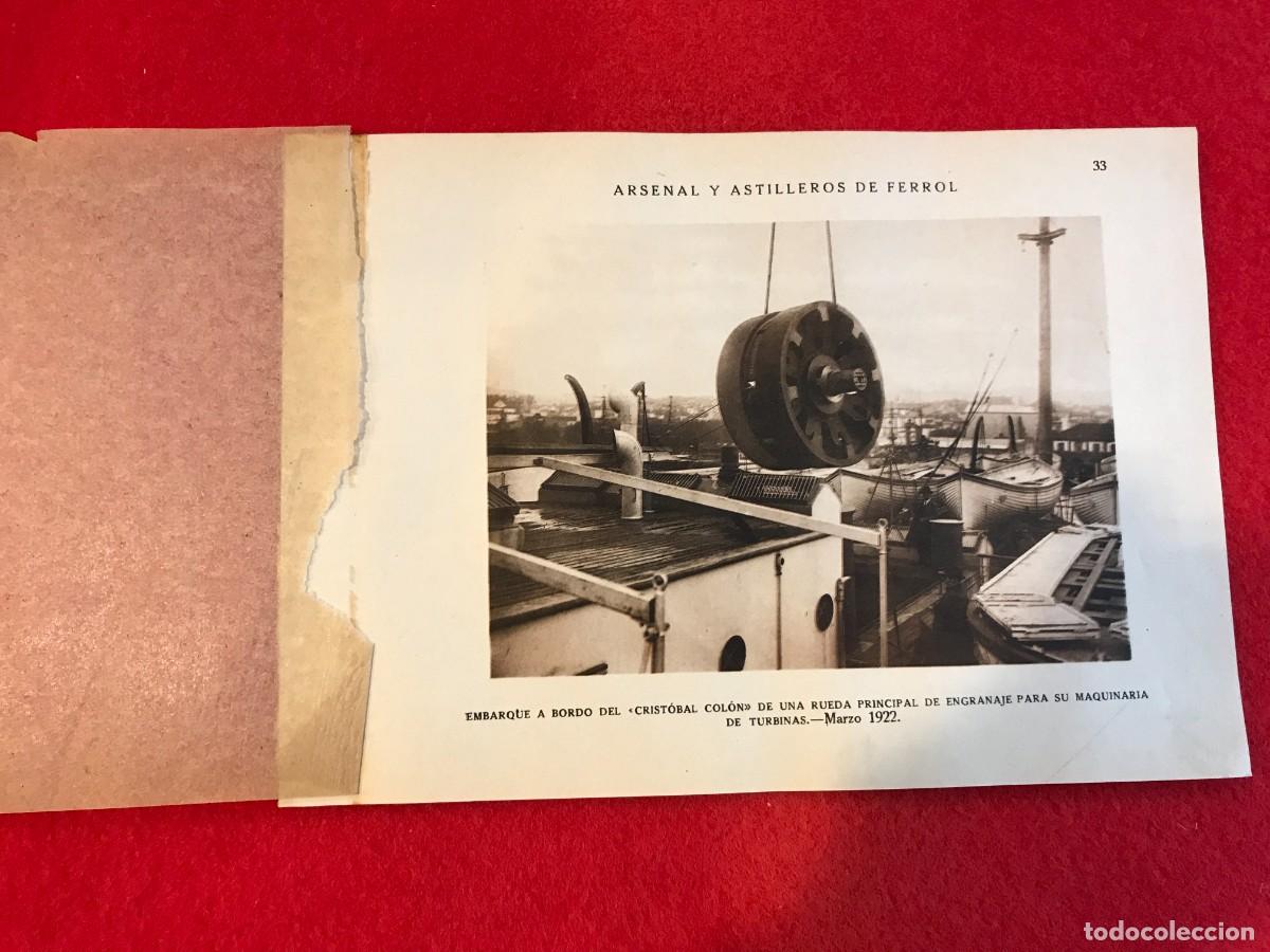 Collectionnisme: L&Aacute;MINA. ARSENAL DE FERROL. 25 X 18. EMBARQUE A BORDO DEL CRIST&Oacute;BAL COL&Oacute;N... 1922