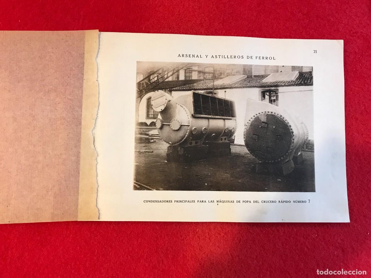 Collecting paper: L&Aacute;MINA. ARSENAL DE FERROL. 25 X 18. CONDENSADORES...CRUCERO R&Aacute;PIDO N&ordm; 7... 1921