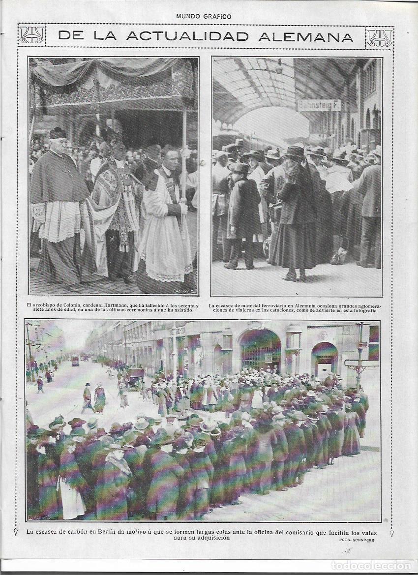 Sammelleidenschaft Papier: A&Ntilde;O 1919 RECORTE PRENSA BERLIN ALEMANIA ESCASEZ DE CARBON COLAS VALES ESTACION DE TREN