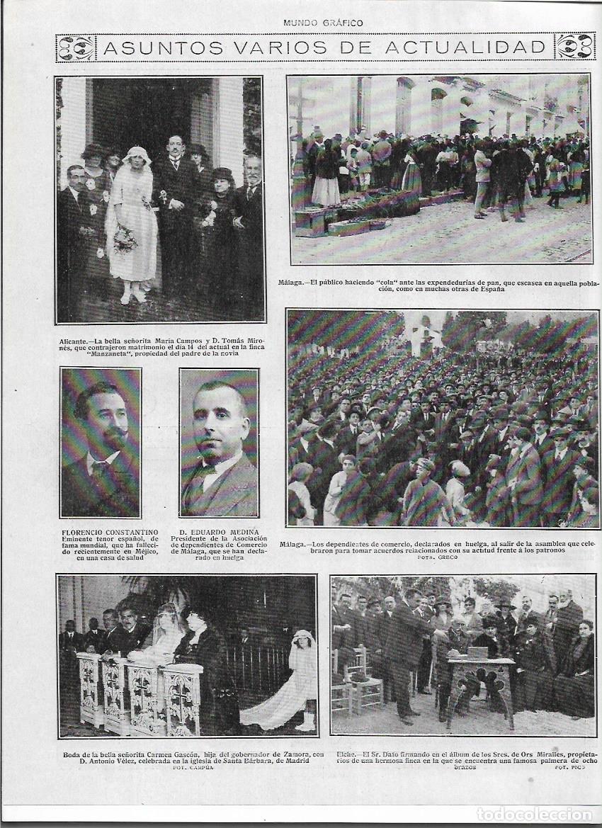Sammelleidenschaft Papier: A&Ntilde;O 1919 RECORTE PRENSA MALAGA HUELGA ESCASEZ FALTA DE PAN COLAS PANADERIA EXPENDURIA DE PAN