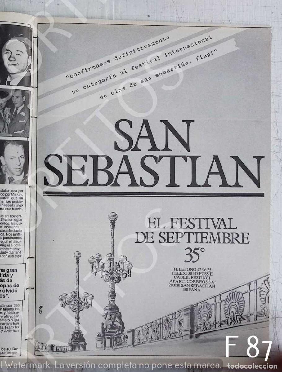 Colecionismo: FESTIVAL DE CINE DE SAN SEBASTIAN 1987