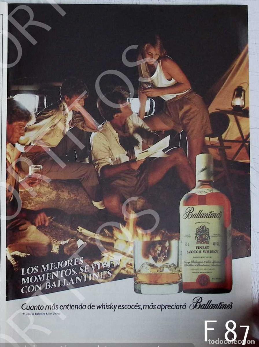 Collectionnisme: BALLANTINES WHISKY ANUNCIO PUBLICIDAD