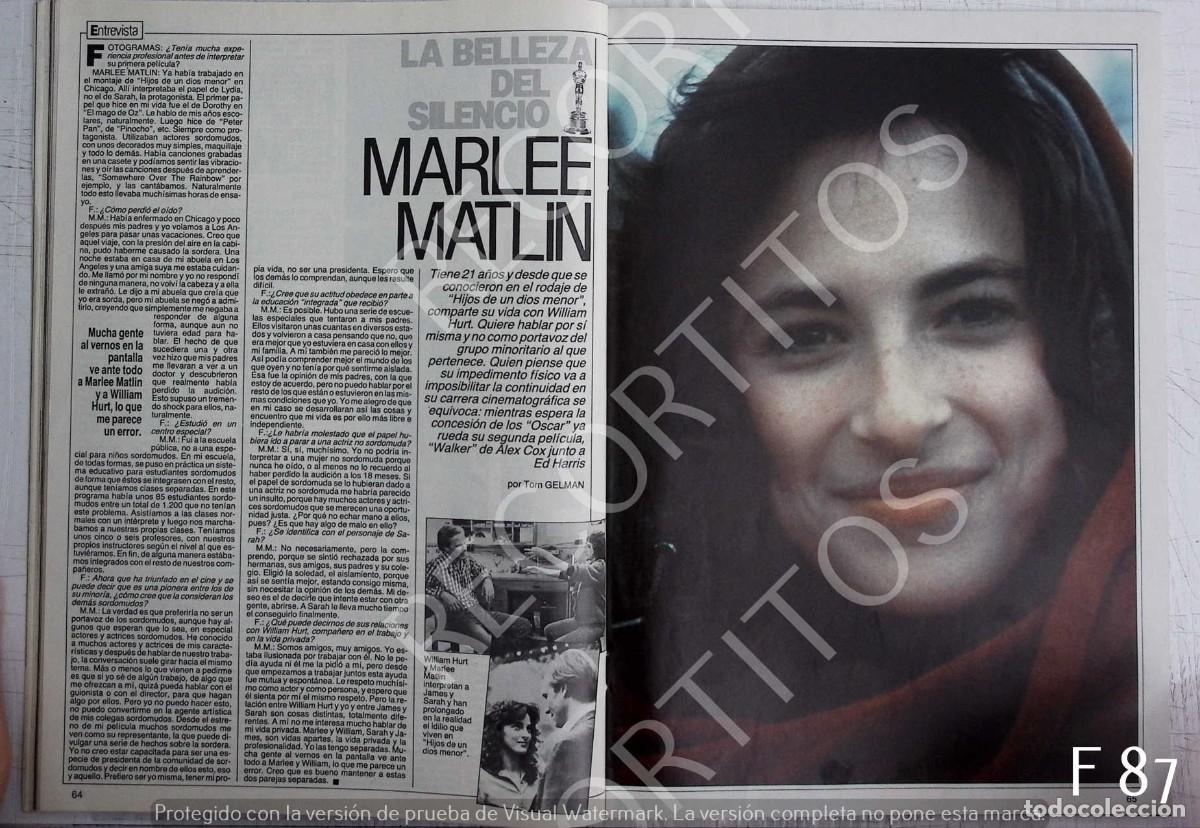 Collectionnisme: MARLEE MATLIN