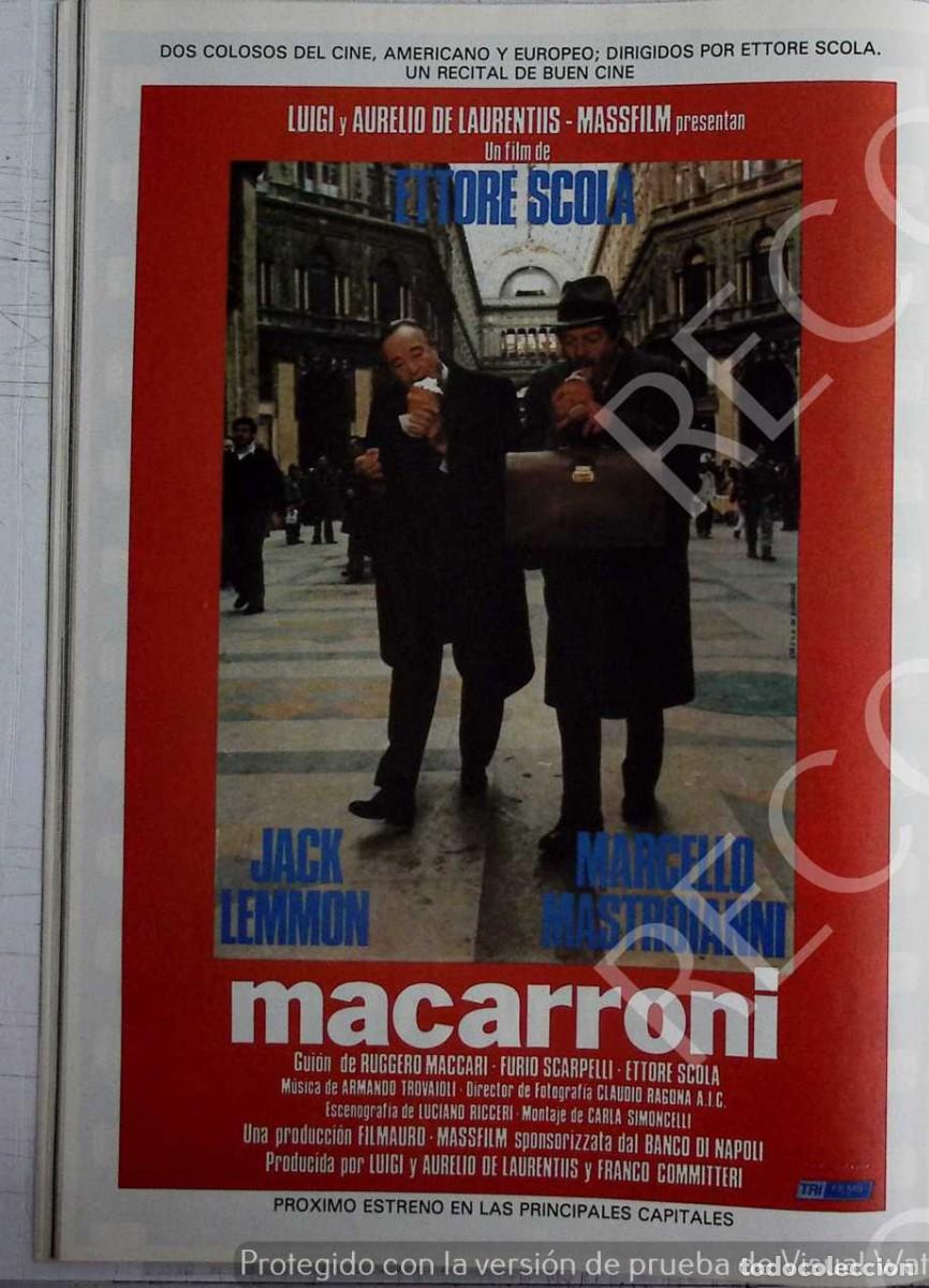 Sammeln: JACK LEMMON MACARRONI MARCELLO MASTROIANNI