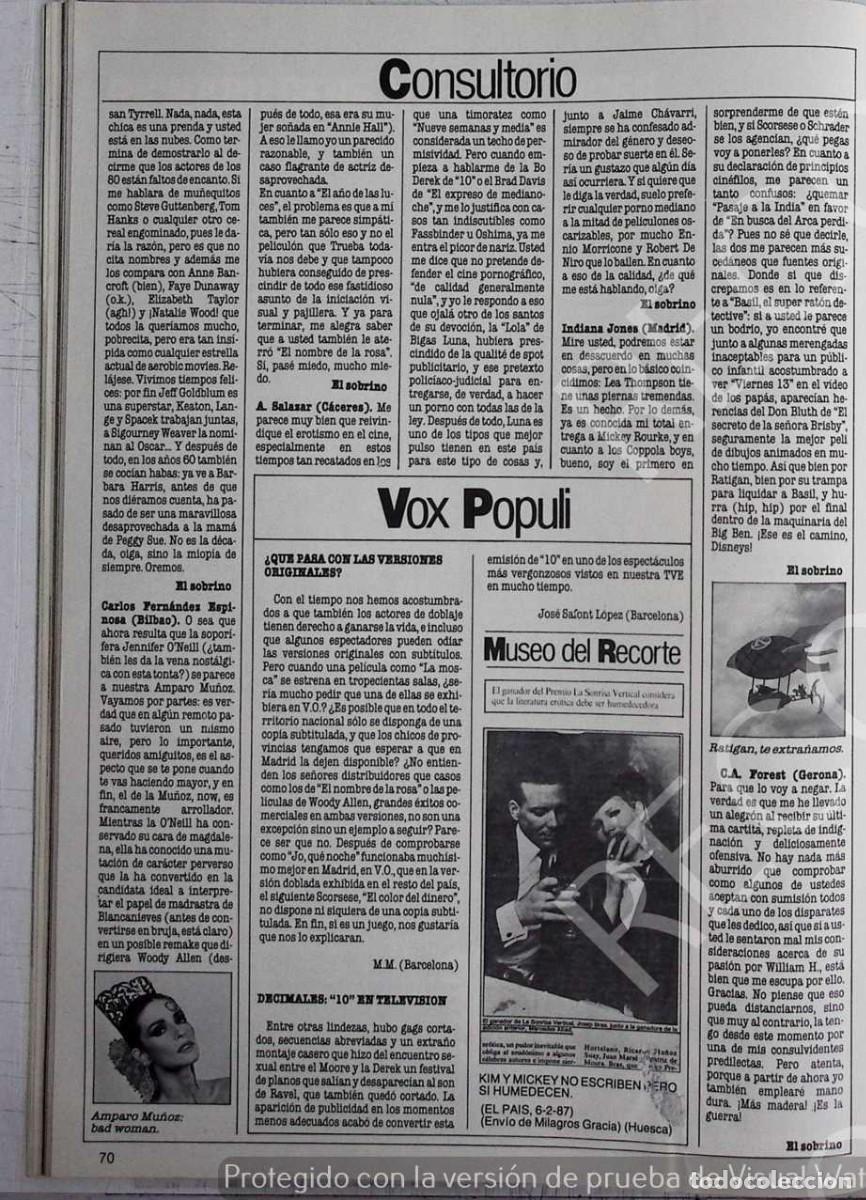 Colecionismo: amparo mu&ntilde;oz MISS ESPA&Ntilde;A UNIVERSO KIM BASINGER MICKY ROURKE